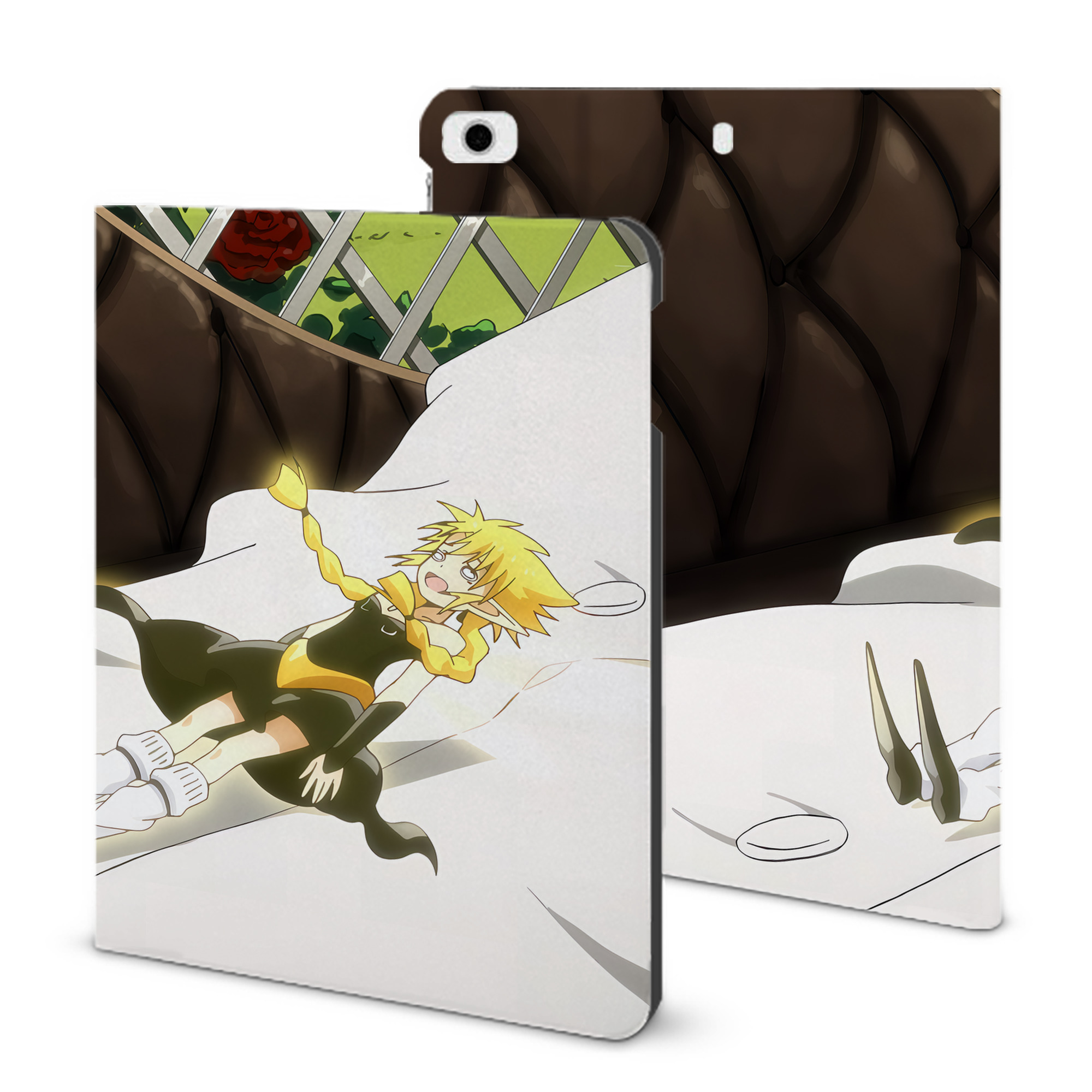 （画像用） 転スラ Regarding Reincarnated to Slime IPad ケース ブック型 PUレザー TPU 耐衝撃 軽量 薄型 ペン収納なし 全面保護 IPad 各モデル対応